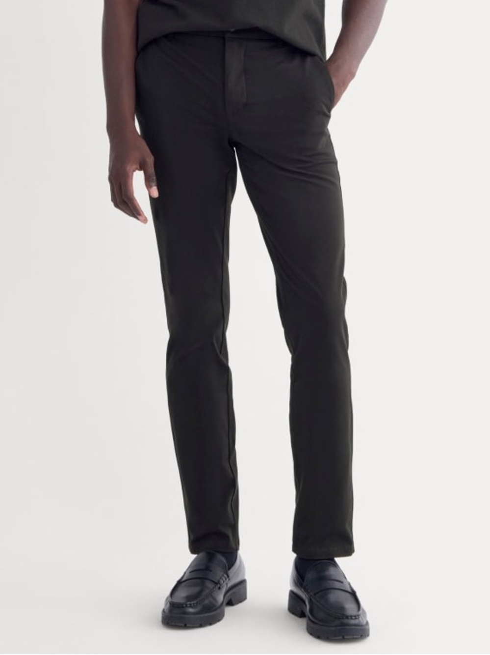 EVERLANE Uniform Black Slim Fit Trousers